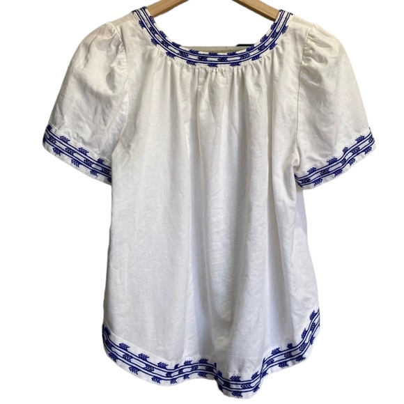 Madewell Arrow Stitch Peasant Top Size XS - Picture 6 of 10